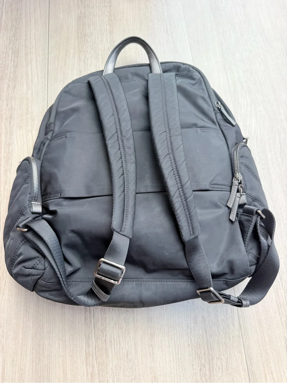 Tumi Black Quilted Nylon Backpack for Men